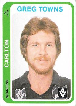 1979 Scanlens VFL #26 Greg Towns Front